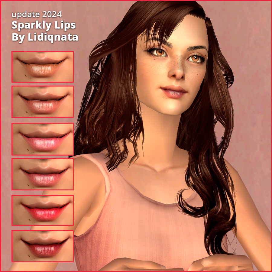 sparkly lipset by lidiqnata for sims 2